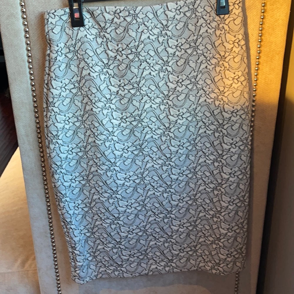 Philosophy patterned pencil skirt